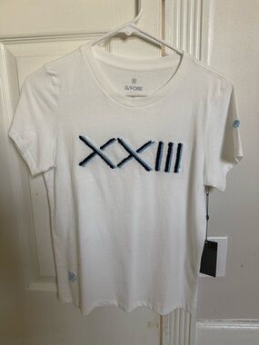 G/FORE Sno White Tee with Branded Hang Tag